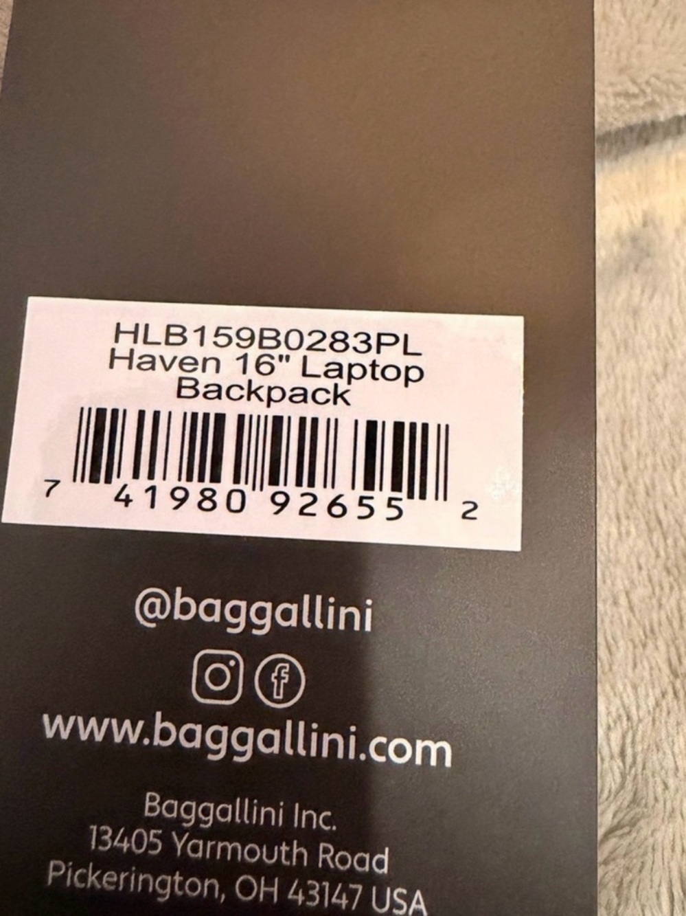 Beautufil NWT baggallini Black Haven Backpack - Picture 7 of 7